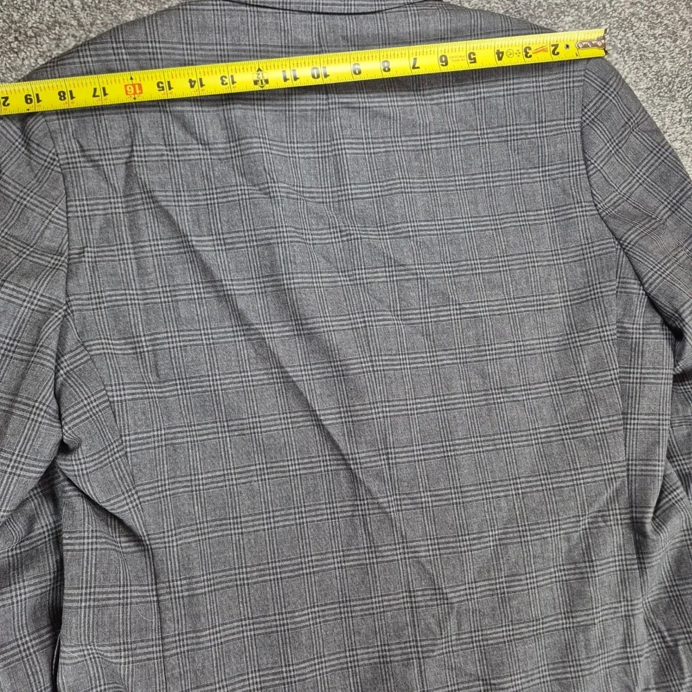 Banana Republic Heritage Blazer Mens 44R Gray‎ Plaid Wool Trabaldo Togna